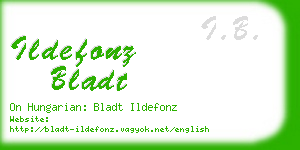 ildefonz bladt business card